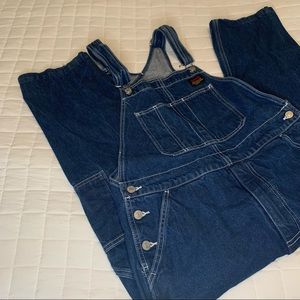 Levi's dark denim overalls size Medium